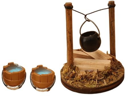 Poêle à bois miniature pour maison de poupée 1/12 paysage, décoration miniature
