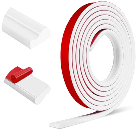 Wandleiste selbstklebend Zierleisten Wand Deckenleisten flexible Leiste für Wandschutz Rahmen Wanddekoration (22mm×6m, Weiß)