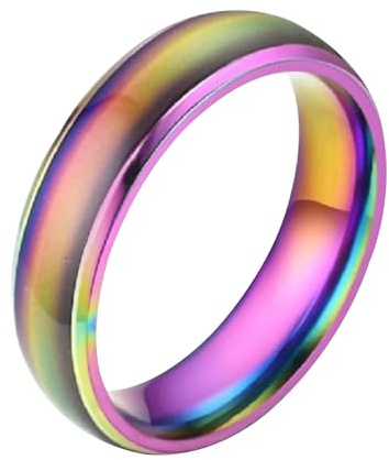 Generisch Farbwechselringe – Stimmungsring Aus Edelstahl, Temperatur-Prägering, Kupfer-Farbwechsel-Schmuck | Temperaturindex-Riing, Für Damen, Herren, Mädchen, Verstellbarer Schmuck, Geschenk