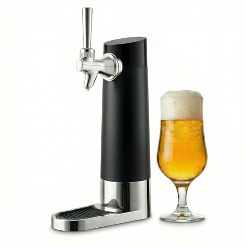 Beer Dispenser - Dual - Power Ultrasonic Brewer for Cans & Bottles, Plug - in or Battery - Powered, Creates Rich Creamy Foam, Ideal Gift for Beer Lovers