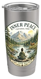 Vintage-Meditation im Nationalpark Inner Peace Doppelwandiger Edelstahl-Thermobecher
