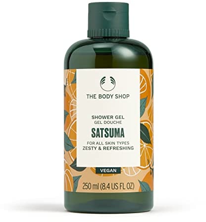 The Body Shop Satsuma Shower Gel (1x 250ml), Zesty Womens Shower Gel, Fruity Citrus Body Wash for All Skin Types, Shower Foam with 92% Natural Origin, Vegan Body Care