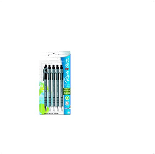 Paper S0188106 Mate FlexGrip Ultra Retractable Kugelschreiber (medium, 1,0 mm, 5er-Packung) schwarz