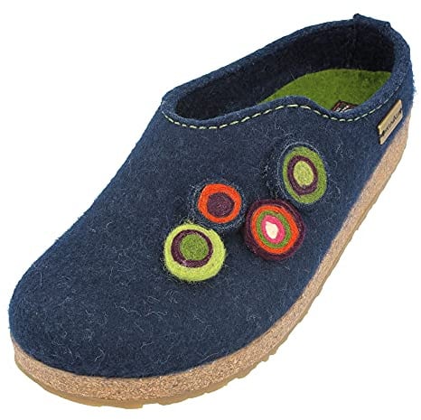 HAFLINGER Grizzly Kanon Filzpantoffel Hausschuh Filzclog Kork