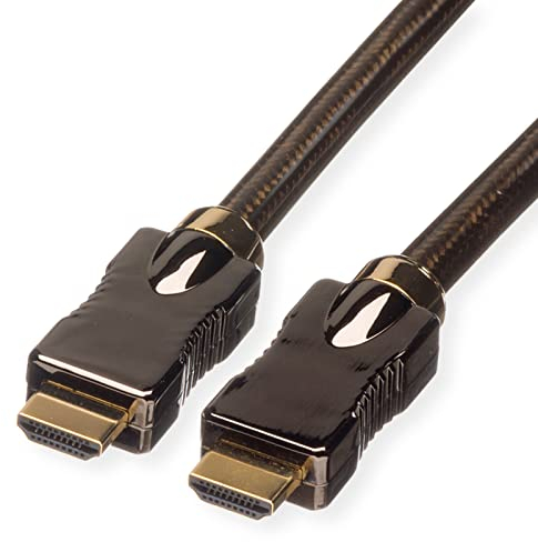 ROLINE 4K HDMI Ultra HD Kabel mit Ethernet, ST/ST, schwarz, 5 m