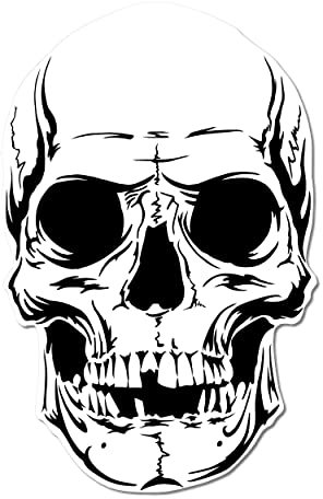 Herterich Products | Airbrush Schablone | Skull Totenkopf Stencil | Hochwertige Mylarfolie | Lösemittelbeständig | Tattoo und Graffiti Vorlage