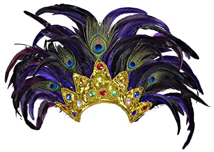 W WIDMANN MILANO Party Fashion 11812 - Federschmuck Bahia Show mit Federn, Kopfschmuck, Karneval, Mottoparty