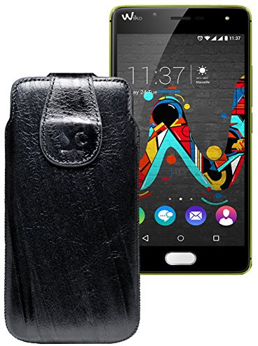 Suncase Étui en cuir pour Téléphone Portable/Wiko U Feel/étui en cuir Étui de protection Coque de protection