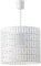 LOLAhome Lámpara de Techo Blanca, Lámpara Colgante de Metal, con patalla redonda, Iluminación de Techo Interior con Calados para Comedor, Salón, Dormitorio, Habitación, Cocina, Entrada