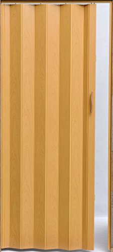 Falttür Schiebetür Tür Kunststofftür buche farben Höhe 203 cm Einbaubreite bis 92 cm Doppelwandprofil Neu 280
