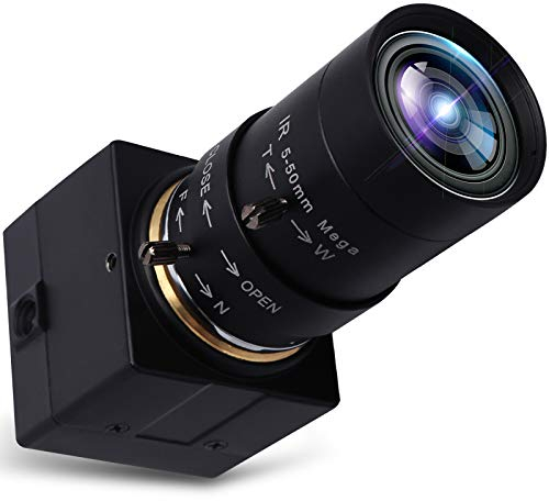 Svpro Webcam USB da 8MP con obiettivo zoom 5-50mm - Sensore IMX179 Web Camera, risoluzione HD 3264x2448, messa a fuoco manuale, compatibile UVC per PC Windows/Mac/Linux/Android
