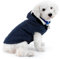 SMALLLEE_LUCKY_STORE Strickpullover für Hunde mit Kapuze Warm Hoodie Jacke Mantel für kleine Hunde Blau M