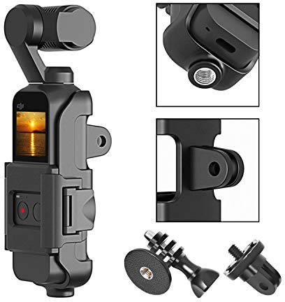 FYOUNG Kompatibel mit DJI Osmo Pocket Tripod Mount Stativanschluss, Verbinden Sie Sich schnell mit GoPro-Zubehör, Stativhalterung, LED-Licht, Mikrofon und mehr
