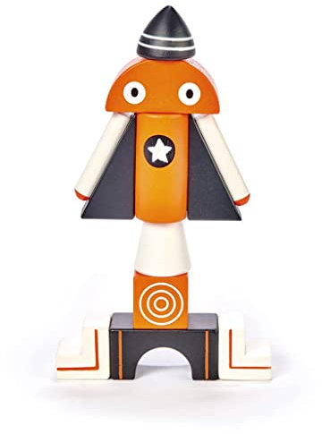 Tender Leaf Toys stapelspiel Space Junior orange 12-teilig