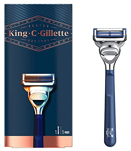 King C Gillette Herren-Rasierer – 1 Klinge, mit Gillette 's besserer, schärfer Edelstahl-platinbeschichtete Klingen