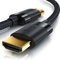CSL - 8k / 4k HDMI Kabel 2.1/2.0-1m - 8K @ 60Hz / 120Hz - 4K @ 240Hz - 48 Gbit/s - 3D - Ultra High Speed mit Ethernet - TV Blu-ray PS5 Xbox Series X Switch - schwarz - 1 Meter