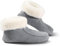 Fellhof handgemachter Hüttenpatschen aus Lammfell Hausschuh Damen Herren Unisex gefüttert Winter-Sommer Hausschuhe Naturprodukt atmungsaktiv (Blue Grey Gr. 42)