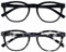 OPULIZE Blu-Lesebrille Blaulichtfilter 2er Pack Cool Rund Rahmen Federscharniere Verbessern Den Schlaf Computer Gaming Entspiegelt Schwarz Schildpatt Herren Damen BB5-1W +1.50