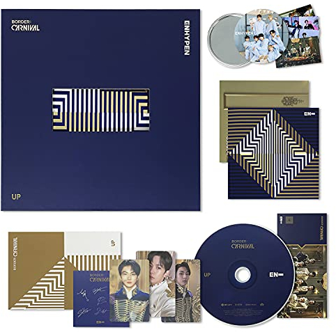 ENHYPEN 2nd Mini Album - BORDER : CARNIVAL [ UP ver. ] CD + Photobook + Lyric Book + Photo Card + Lenticular Card + Signature Sticker + Carnival Ticket + Folded Poster