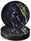 Silver Spoons Marble Design Disposable Dinner Plates for Party (10 Pc) Heavy Duty Disposable Dinner Set 10.25”, Fine Dining Plastic Dishes for Elegant China Look, s - Black/Gold