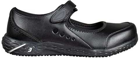 SAFETY JOGGER Arbeitsschuhe Damen 35 EU - Nilda - Leichter, Bequemer Sicherheitsschuh mit Klettverschluss, ideal für Pflege, Küche oder Innenbereich, rutschfest, Sicherheitssandal, Schwarz