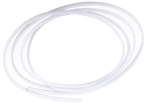 Heyiarbeit 1.5m/4.92ft PET Expandable Braid Cable Sleeving Flexible Wire Mesh Sleeve White 4mm