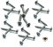 TERF® 3.0mm X 12mm (No. 4 X 0.47) Pozi Drive Pan Head Steel Screws 3.0mm X 12mm Self Drilling Self Tapping Wood Screw Chipboard and Multi Purpose Screw - Pack of 100