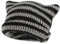 Damen Winter Katzenohren Hüte Weich Slouchy Gestreifte Strickmütze Trendy Warm Häkeln Geflochten Beanie Mütze für Frauen Mädchen Damen Winter (Schwarz-grau)