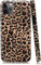 aaknhen Cheetah Print Case for iPhone 14 Pro Max, Slim, Glossy, Brown, Animal Print, Wireless Charging Compatible