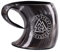 Battle-Merchant | Hochwertiger Wikinger Bierkrug aus Horn mit Valknut Motiv | Hornkrug Graviert | Mittelalterlicher Met-Krug bis zu 800ml
