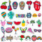32 PCS Patches Zum aufbügeln,aufnäher Kinder Zum Aufbügeln für DIY Patches zum Aufbügeln Applikation Flicken Zum Aufbügeln Patch Sticker Jeans Kleidung Patches Pflanzen Tiere Cartoon