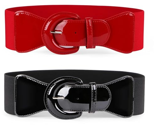 JasGood Breiter Gürtel Damen Fashion Gürtel Damen Gürtel Kleid Damen Ledergürtel