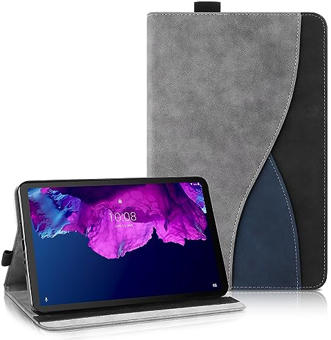 AsWant Case for Lenovo Tab P11 (2nd Gen) 11.5 Inch TB350FU/TB350XU 2022- Ultra Thin Business Tricolour Tablet with Wallet and Stand Function Protective Case for Lenovo Tab P11 2nd Gen (Grey)