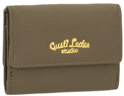 Gusti Geldbörse Leder - Dario Damen und Herren Portemonnaie Geldbeutel Brieftasche Grau Leder