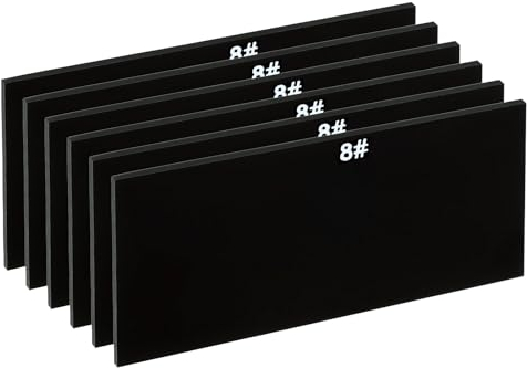 PATIKIL Welding Len Shade 8 Glass 4-1/4x 2, 6 Pack Hardened Glass Black Darkening Filter Plates Covers Replacement for Weld Helmet Hood
