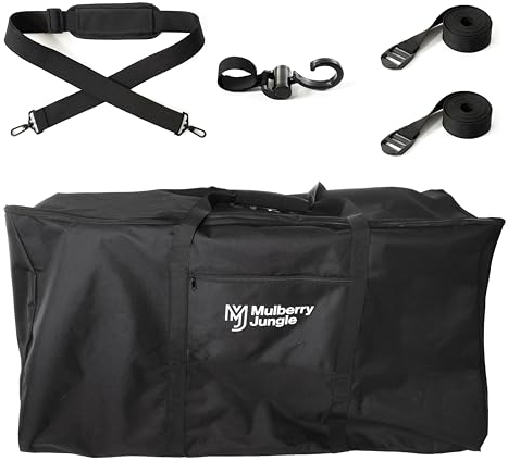 Venmark Kinderwagen-Tasche – Baby-Kinderwagen-Reisetasche für Einzel- & Doppelkinderwagen - Schwarze Kinderwagentasche - Schützt Kinderwagen auf Reisen - Komplett mit Kinderwagenhaken