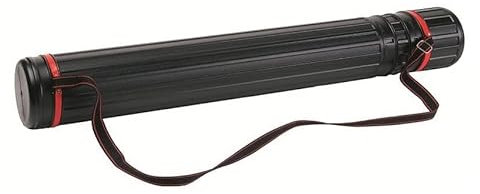 simpa Plastic Black Large Drawing Tube Extendable 65-105cm fits Posters Artwork Documents Upto A1 Size. Max Load 8KG