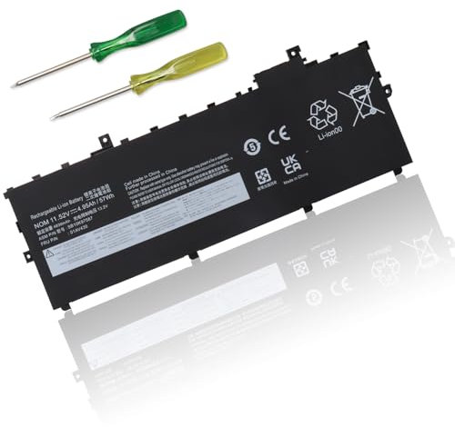 OPAHUTER 01AV430 Laptop Battery Replacement for Lenovo ThinkPad X1 Carbon 5th Gen 2017 6th Gen 2018 Series SB10K97587 01AV431 SB10K97588 01AV494 SB10K97586 01AV429 SB10K97586 11.52V 57Wh 3-Cell
