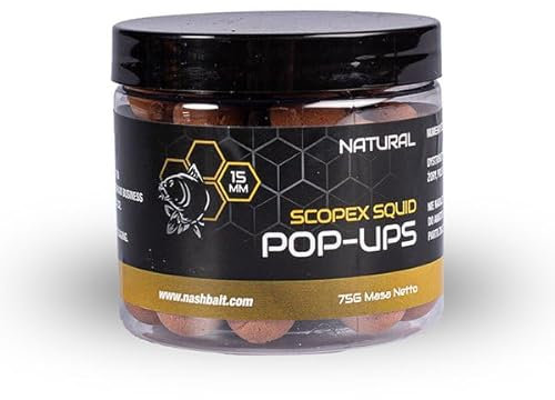 Nash Scopex Tintenfisch Pop-Ups: Natur: 15 mm