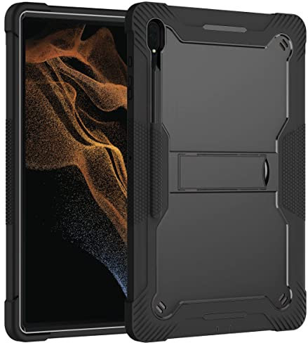 Custodia protettiva compatibile con Samsung Galaxy Tab S9 Ultra 14,6 pollici 2023 custodia con supporto integrato, robusta custodia protettiva ibrida antiurto, compatibile con Samsung Galaxy Tab S9