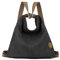 CORIOS Damen Rucksack Große Kapazität Schultasche Casual Handtasche Vintage Tragetasche Schultertasche Multifunktionale Tote Beutel Schulranzen für Reise Arbeit Büro Schwarz