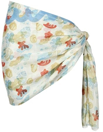 THUN, Pareo in 100% Cotone, Linea Mare da Amare, Idea Regalo per l'Estate, 170 x 75 cm