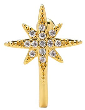 AMDXD 1 faux piercing de nez indien en alliage avec zircone pour homme et femme, Métal, Zircon cubique