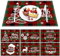 Lvjkes 6 Stück Platzset Weihnachten, 30 x 45 cm Abwaschbar, Handgenähte Bedruckte Tischsets, Rutschfeste aus Leinen, Geeignet für Küche, Wohnzimmer, Esszimmer, Bar