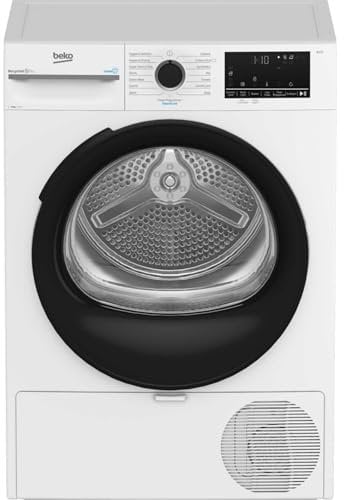 Beko BM3T3833W Freestanding Heat Pump Tumble Dryer, 8kg Load, with SteamCure Technology [Energy Class A++]