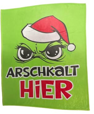 M.Kritzinger's Kuscheldecke Festtags-Muffel, 130x160cm (Arschkalt Hier)