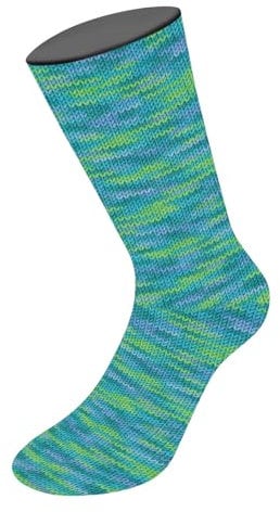 MEILENWEIT 8-fach 150g Print 9966 - Limette/Jade/Opalgrün/Hell-/Himmelblau