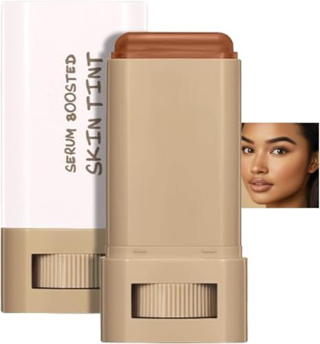 Foundation Stick Beauty Balm Serum Boosted Skin Tint, Solid Tinted Moisturizing Serum Contour Stick Foundation FaceStick for Women, Long Lasting & Anti-Sweat (03#, 1)