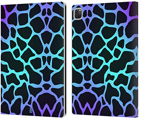 Head Case Designs Girafe Cyane Papiers Fous Étui Portefeuille en Cuir Compatible avec Apple iPad Pro 12.9 2020/2021/2022