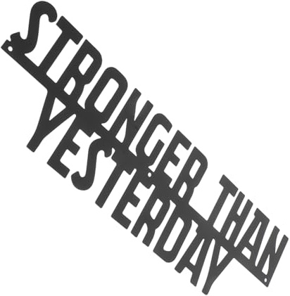 BESTOYARD Inspirierendes Metall für Fitness Dekoration Motivierendes Wandbild für Home Gym Tägliche Motivation für Workout